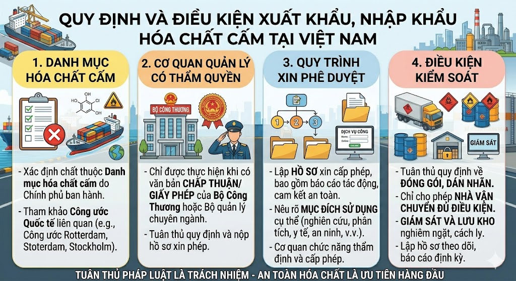 Điều kiện xuất khẩu, nhập khẩu hóa chất cấm